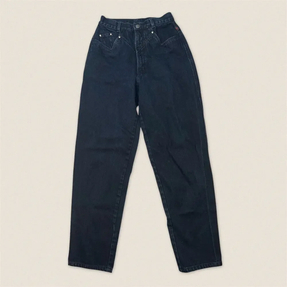 Vintage Western Rockies‎ Rocky Mountain Black Yoke Jeans - Size 24 x 29.5
